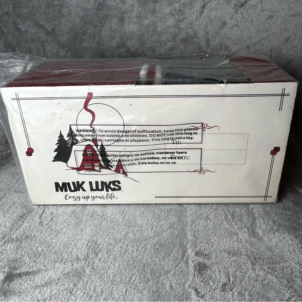 Muk Luks Slippers Mens Large 12-13 With Matching Bottle Sweater Gift For Man New
